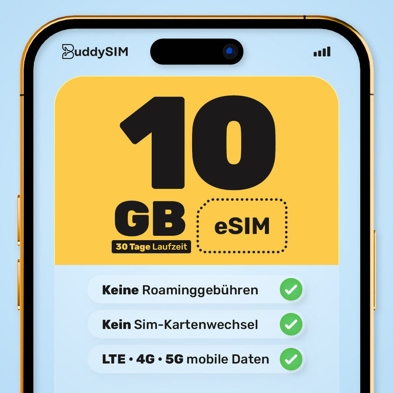 BuddySIM eSIM Zypern 10 GB für 30 Tage